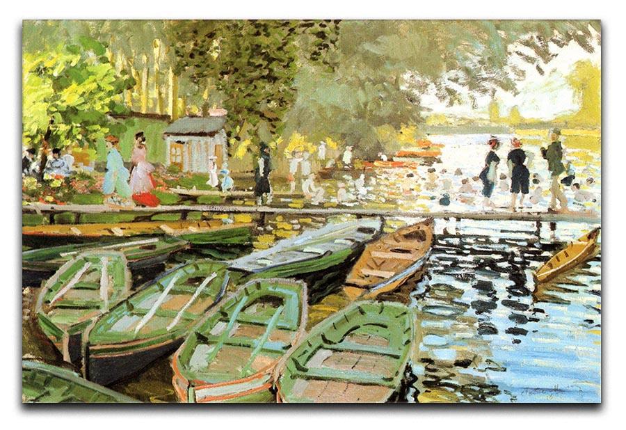 Les bain de la Grenouillere by Monet Canvas Print & Poster  - Canvas Art Rocks - 1