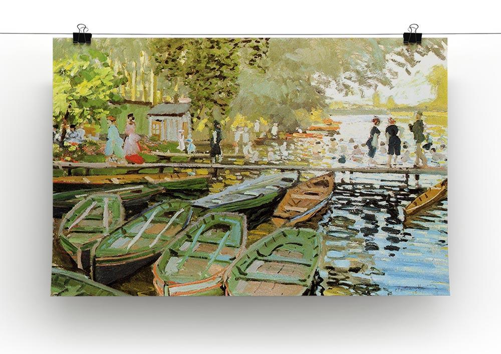 Les bain de la Grenouillere by Monet Canvas Print & Poster - Canvas Art Rocks - 2
