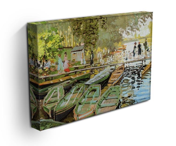 Les bain de la Grenouillere by Monet Canvas Print & Poster - Canvas Art Rocks - 3