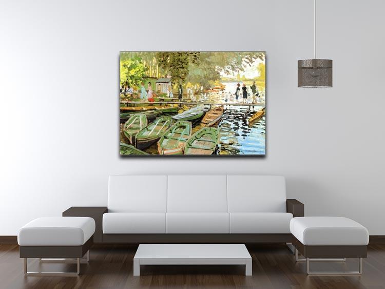 Les bain de la Grenouillere by Monet Canvas Print & Poster - Canvas Art Rocks - 4