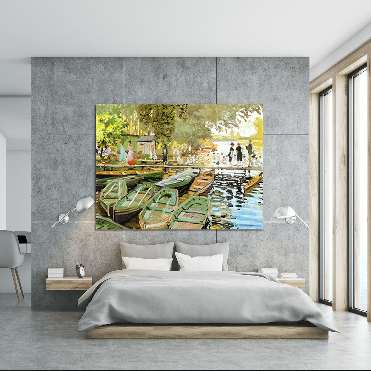 Les bain de la Grenouillere by Monet Canvas Print or Poster