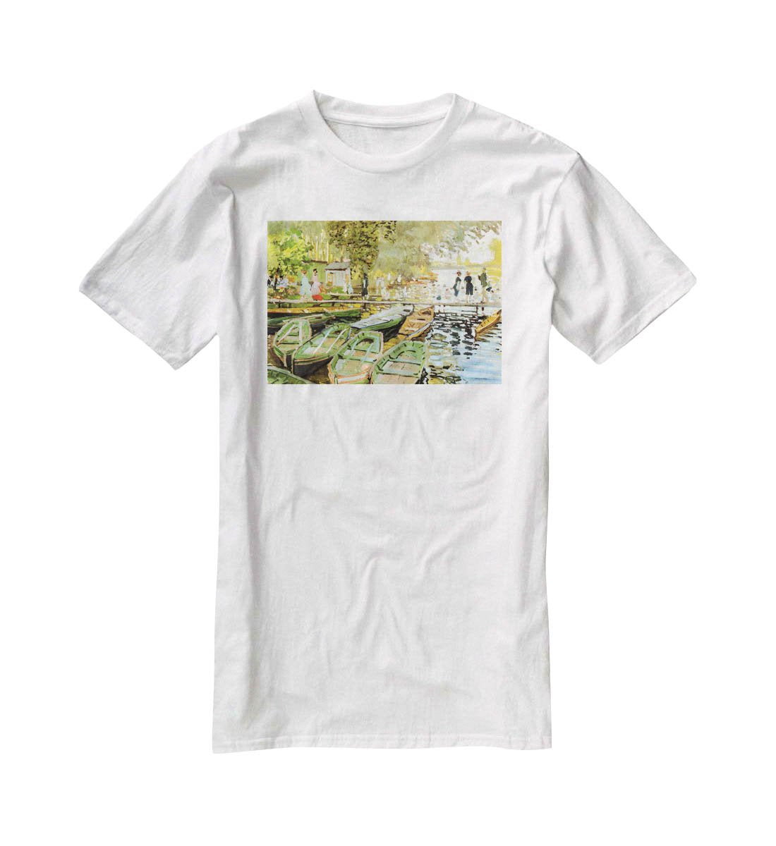Les bain de la Grenouillere by Monet T-Shirt - Canvas Art Rocks - 5
