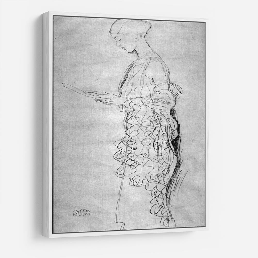 Lesendes girl in profile by Klimt HD Metal Print