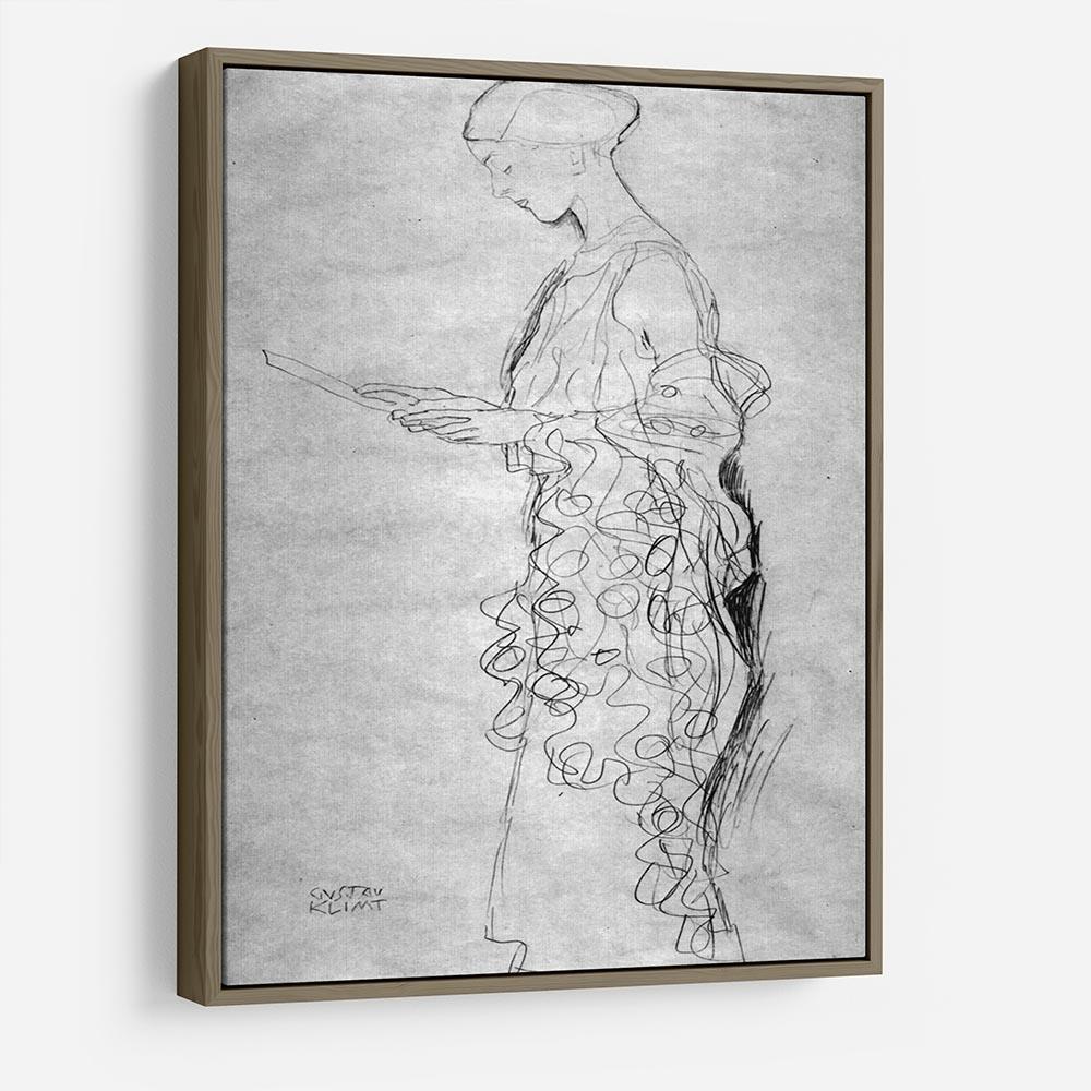 Lesendes girl in profile by Klimt HD Metal Print