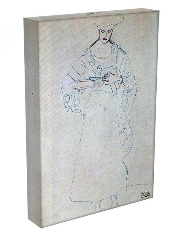 Lesendes girls by Klimt Canvas Print or Poster - Canvas Art Rocks - 3