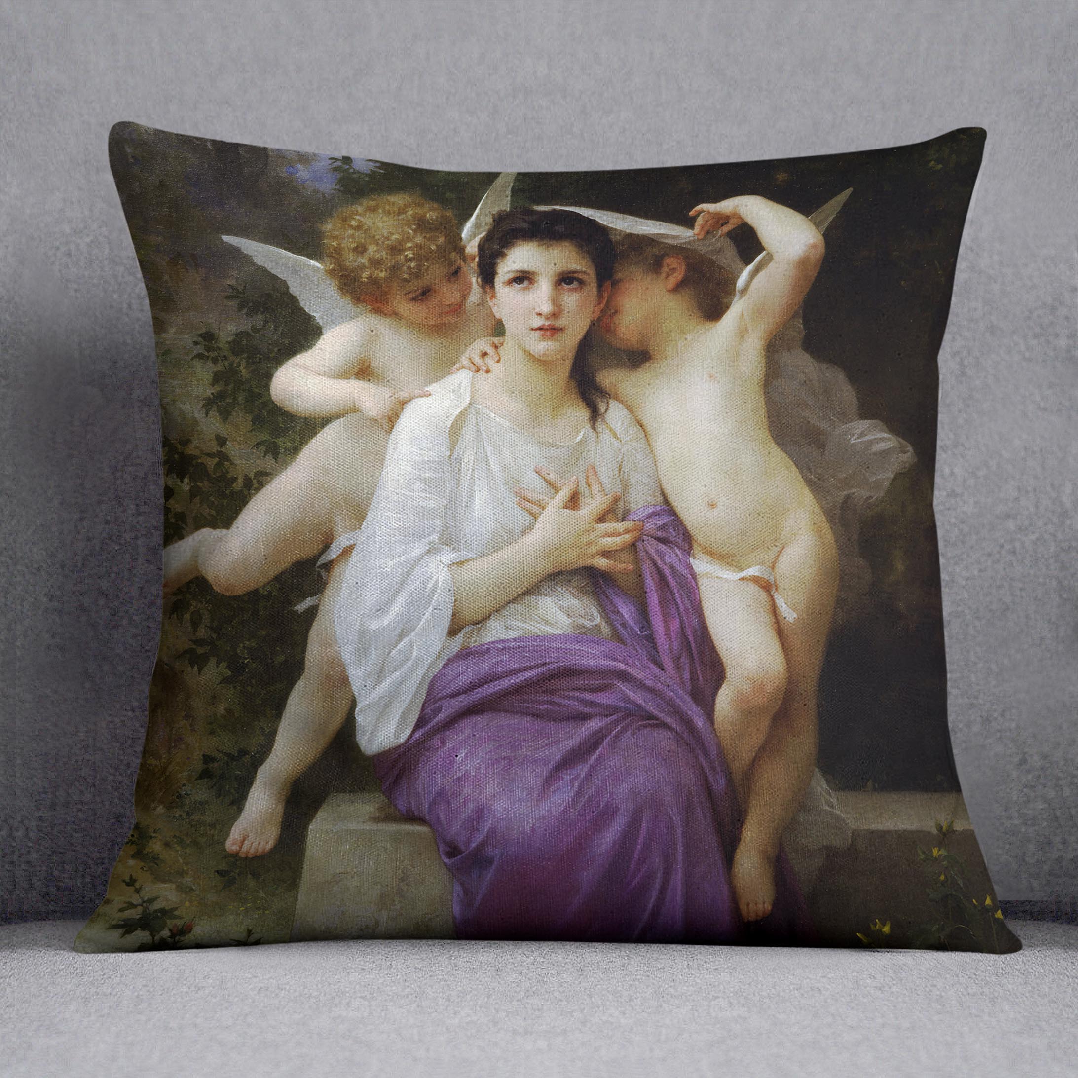 Leveil du coeur By Bouguereau Cushion