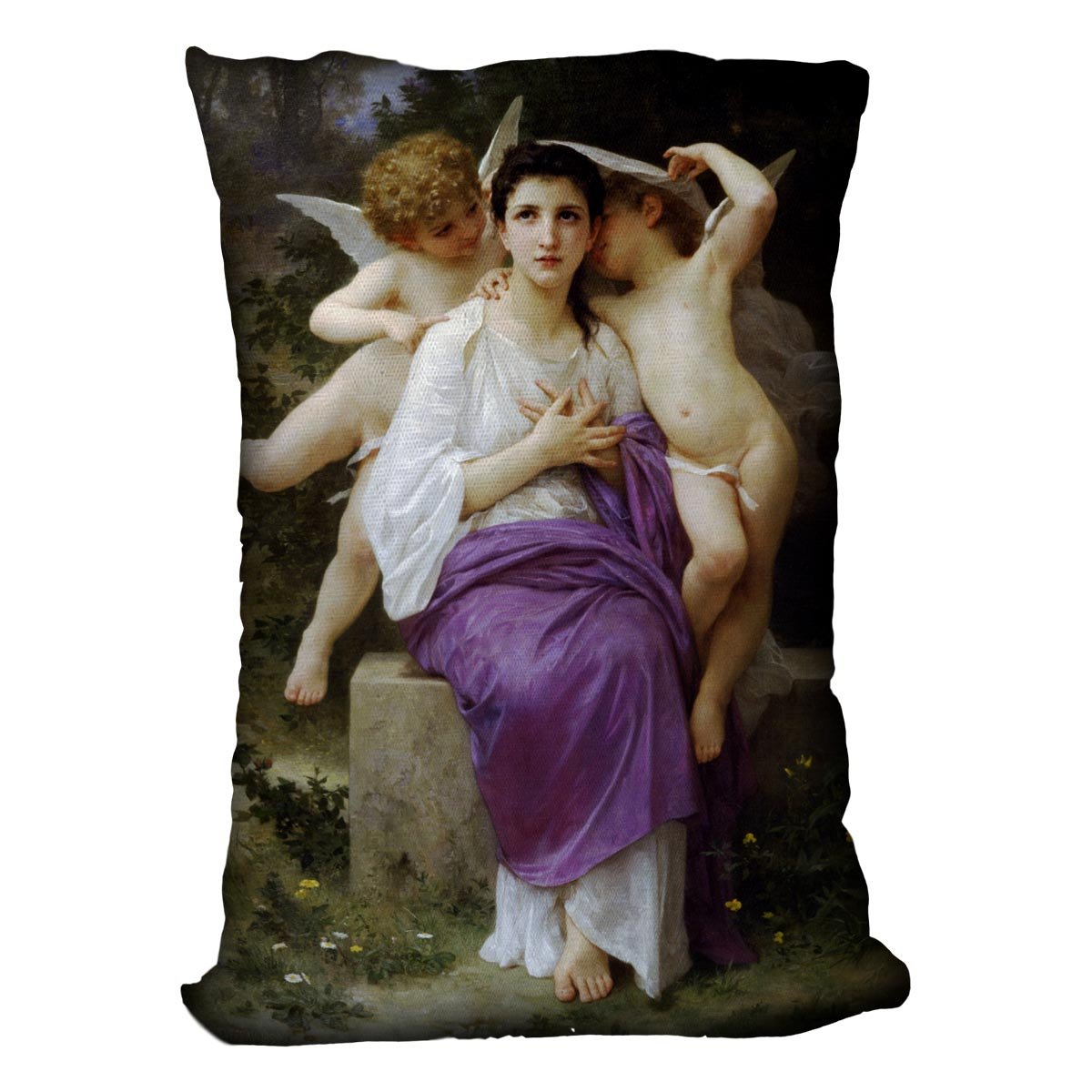 Leveil du coeur By Bouguereau Throw Pillow