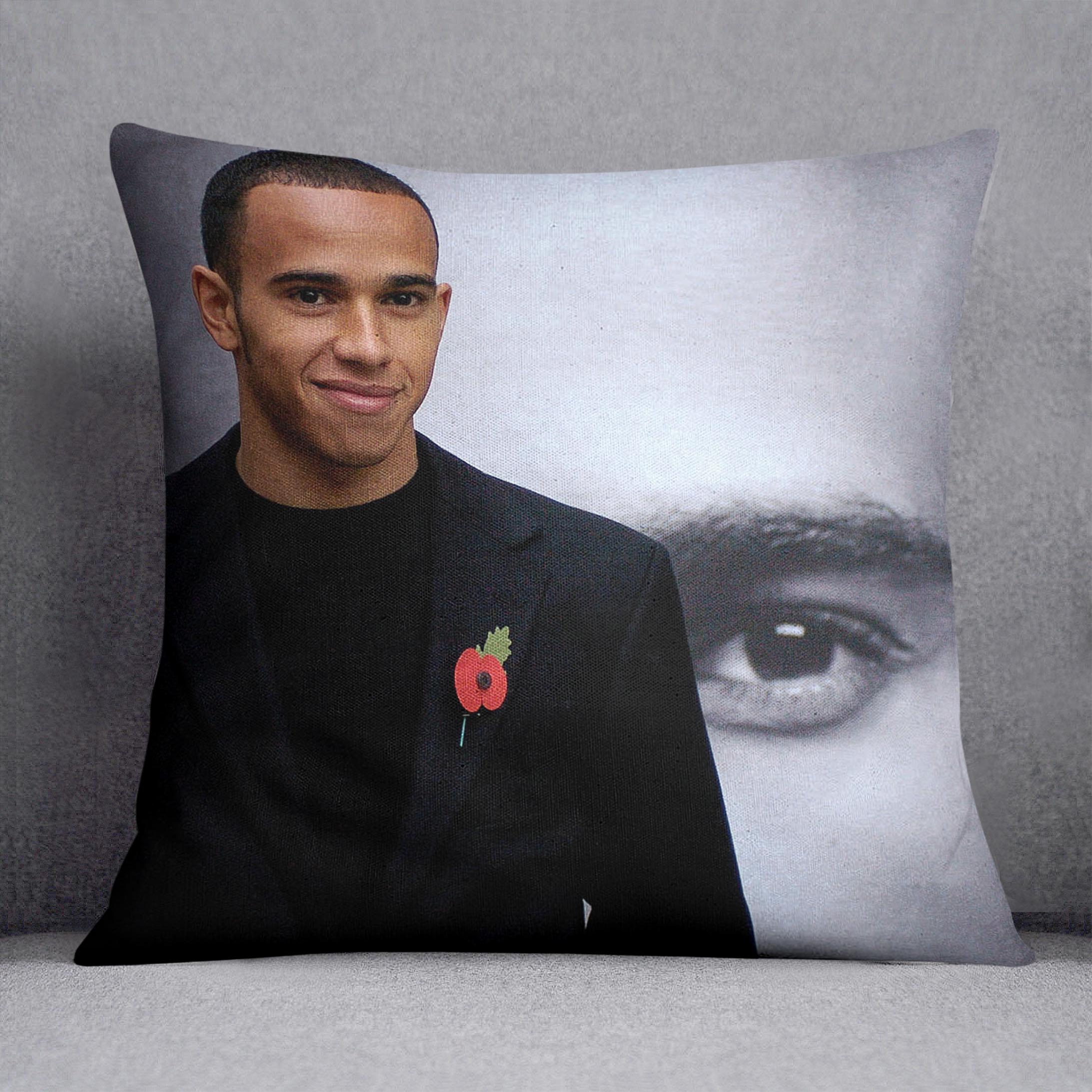 Lewis Hamilton Cushion - Canvas Art Rocks - 1