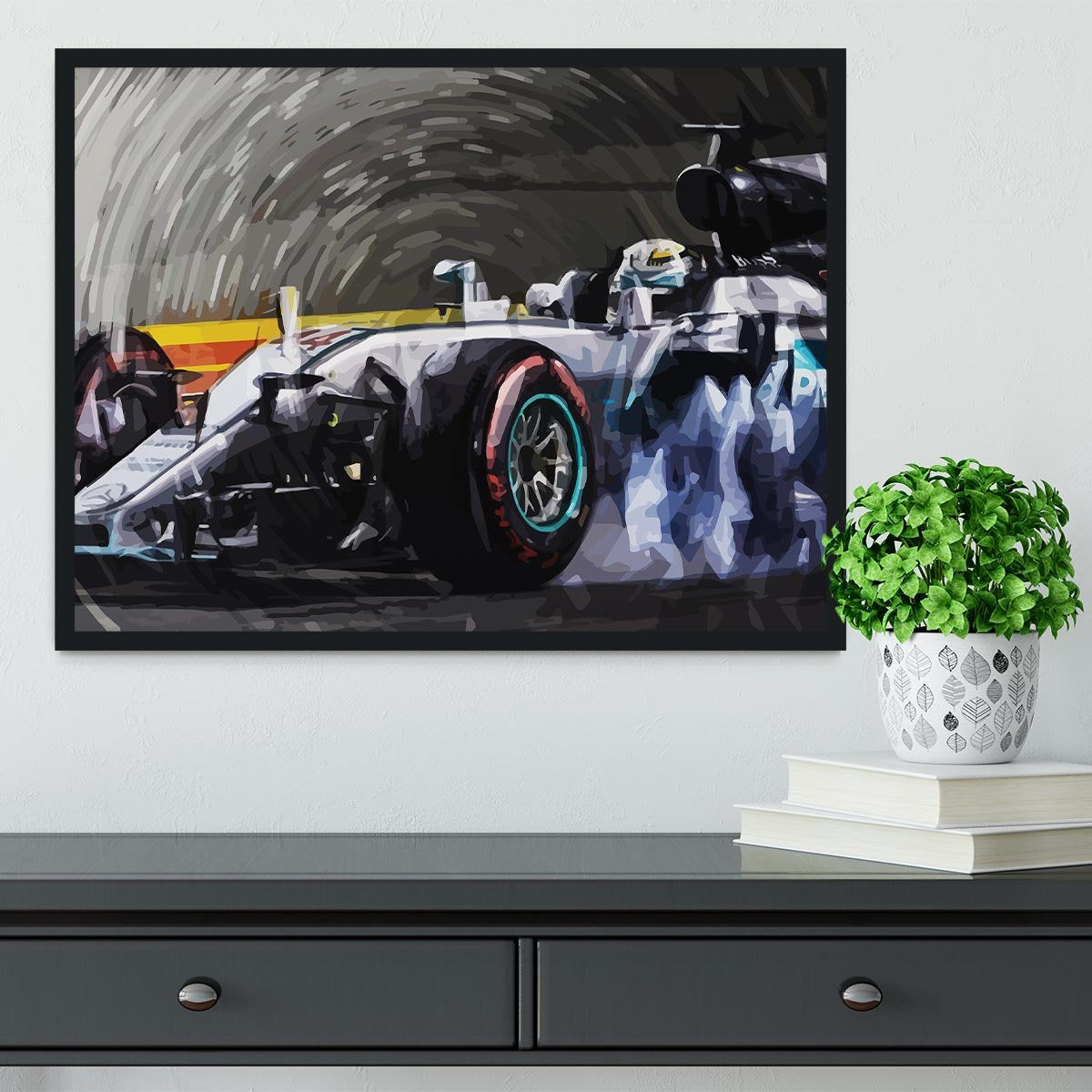 Lewis Hamilton Formula 1 Framed Print - Canvas Art Rocks - 2