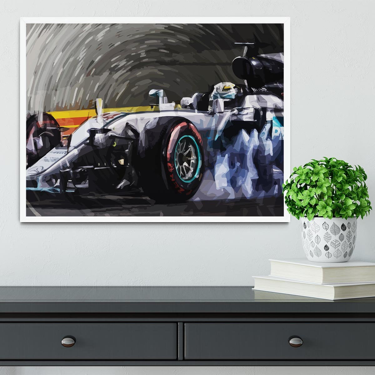 Lewis Hamilton Formula 1 Framed Print - Canvas Art Rocks -6