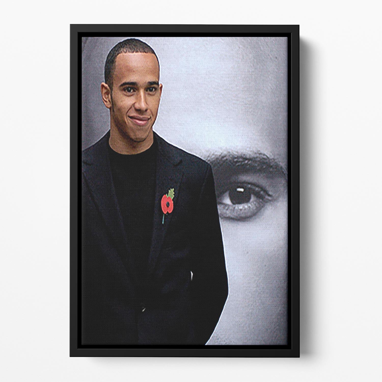 Lewis Hamilton Floating Framed Canvas - Canvas Art Rocks - 2