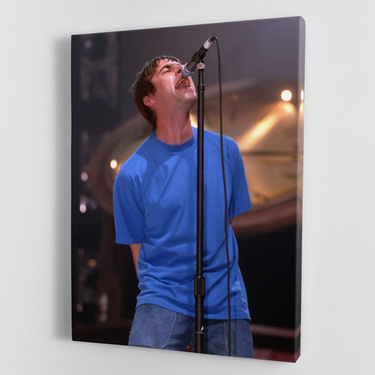 Liam Gallagher singing Canvas Print or Poster