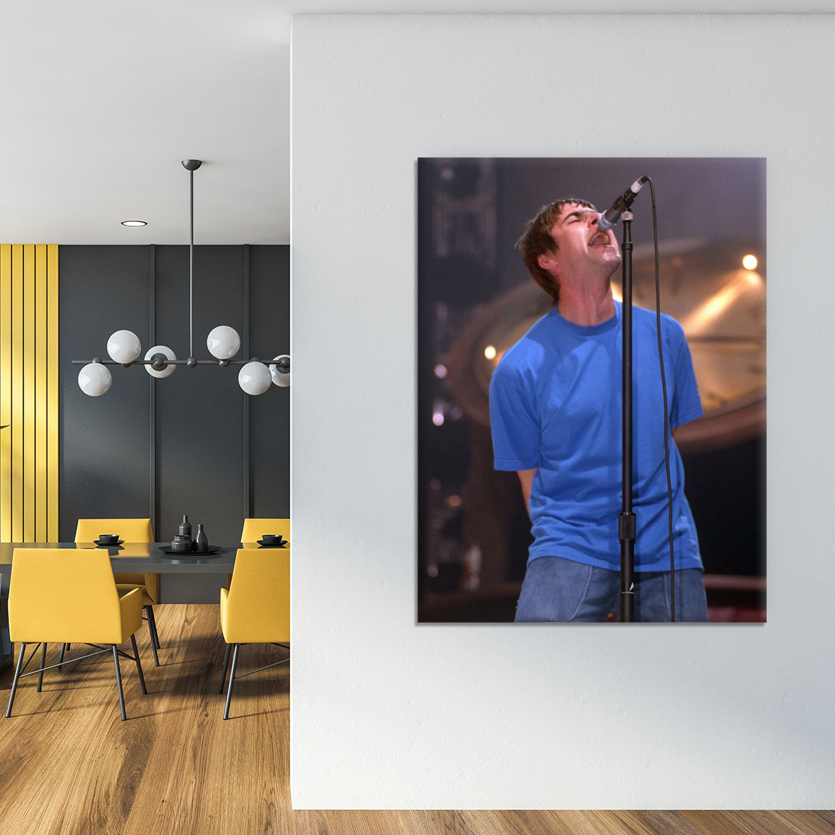 Liam Gallagher singing Canvas Print or Poster