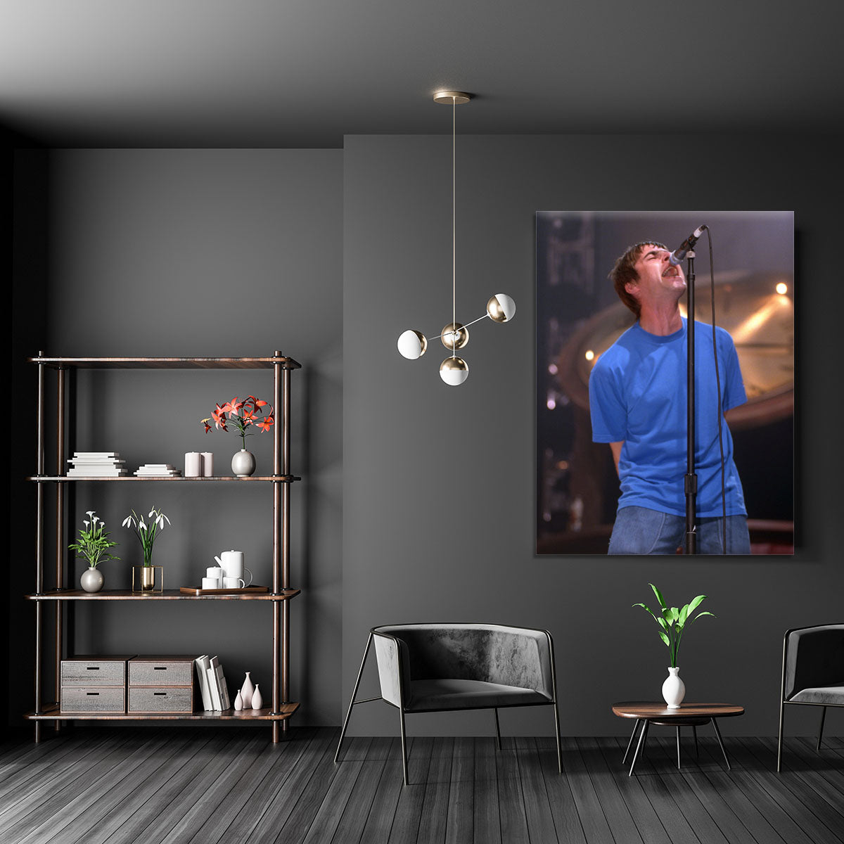 Liam Gallagher singing Canvas Print or Poster