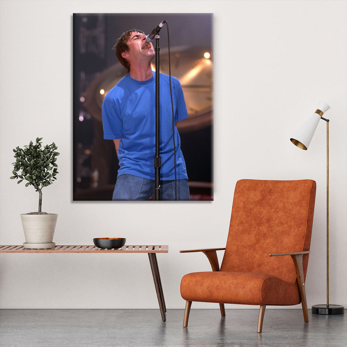 Liam Gallagher singing Canvas Print or Poster