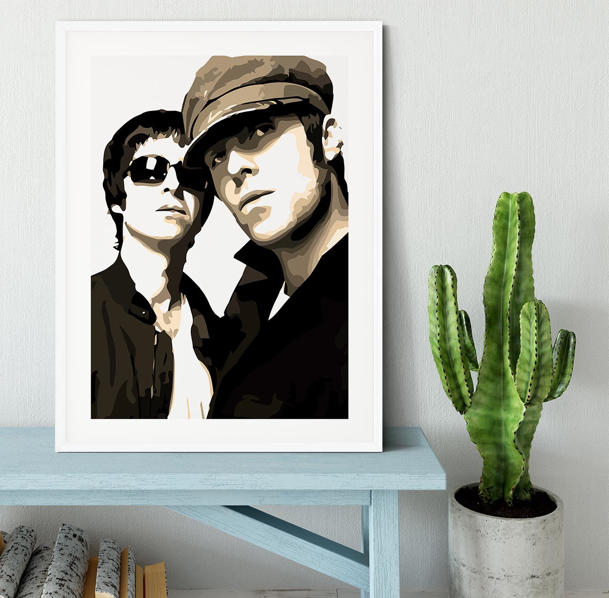 Liam and Noel Gallagher Oasis Framed Print - Canvas Art Rocks - 5
