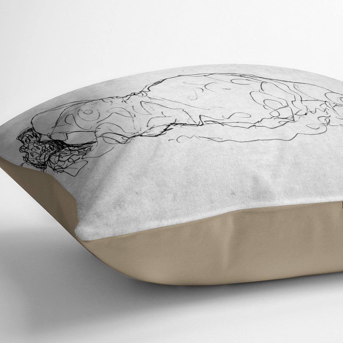 Liegende back figure by Klimt Throw Pillow