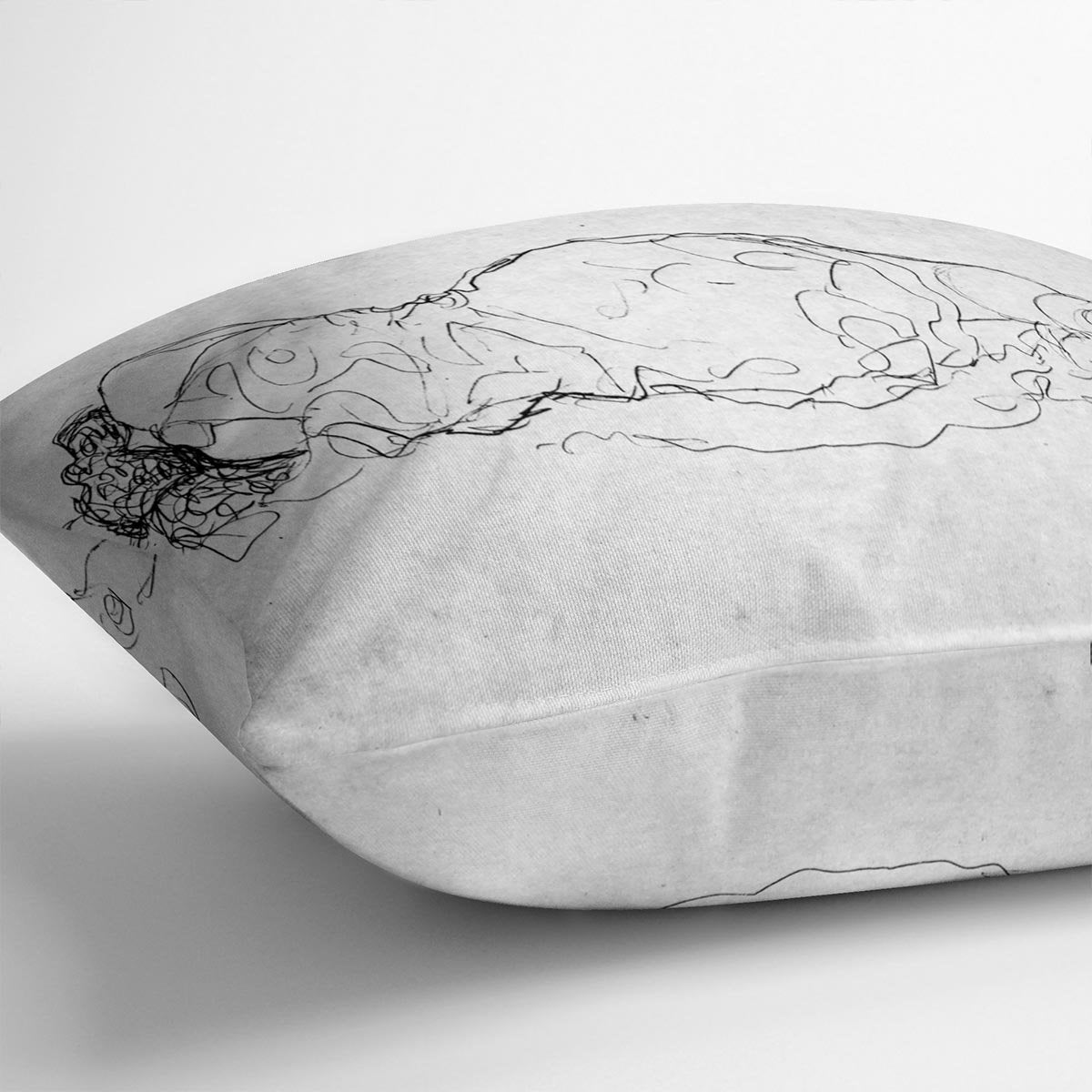 Liegende back figure by Klimt Throw Pillow