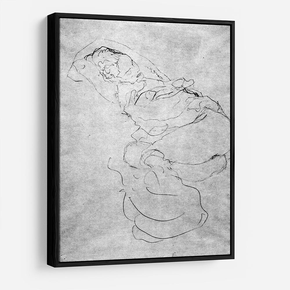 Liegender female over the head with entangled arms by Klimt HD Metal Print