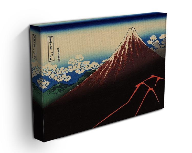 Lightning below the summit by Hokusai Canvas Print or Poster - Canvas Art Rocks - 3