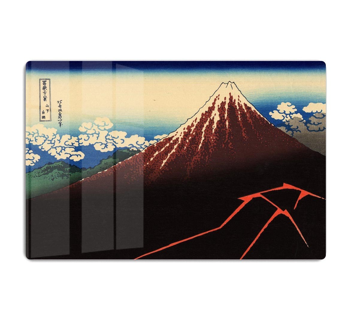 Lightning below the summit by Hokusai HD Metal Print