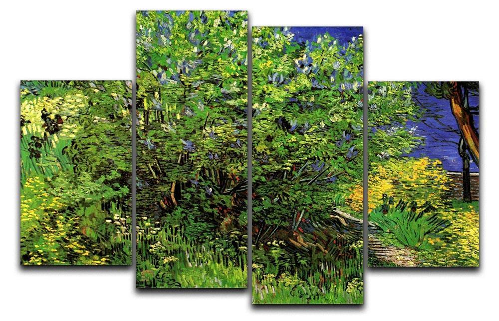 Lilacs by Van Gogh 4 Split Panel Canvas  - Canvas Art Rocks - 1