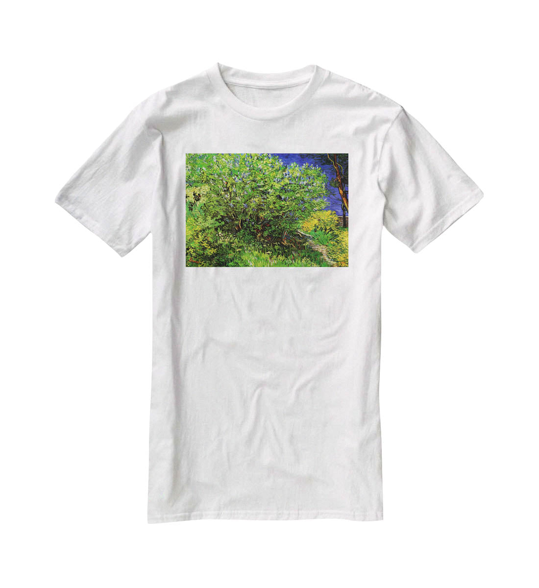 Lilacs by Van Gogh T-Shirt - Canvas Art Rocks - 5