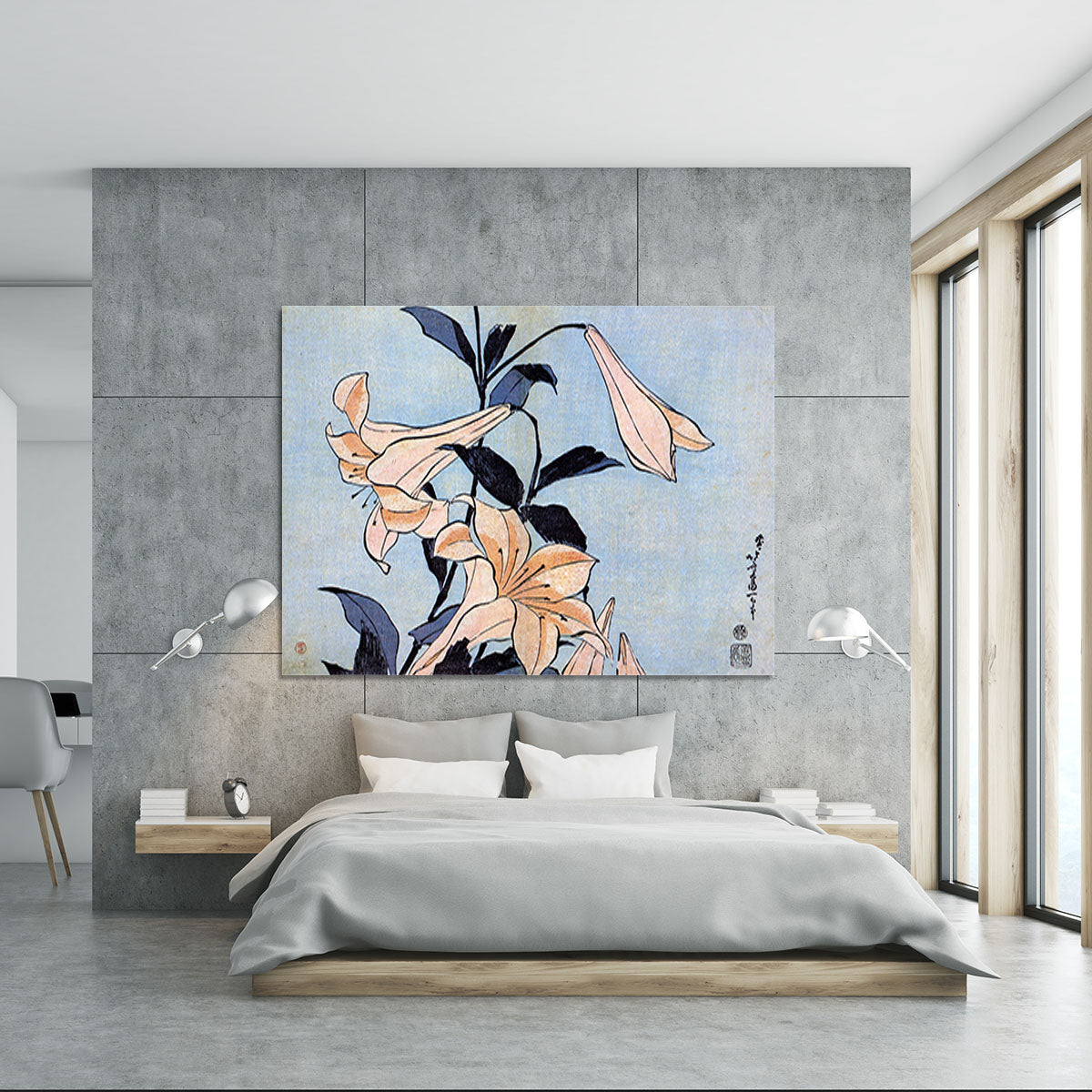 Lilies by Hokusai Canvas Print or Poster - Canvas Art Rocks - 5