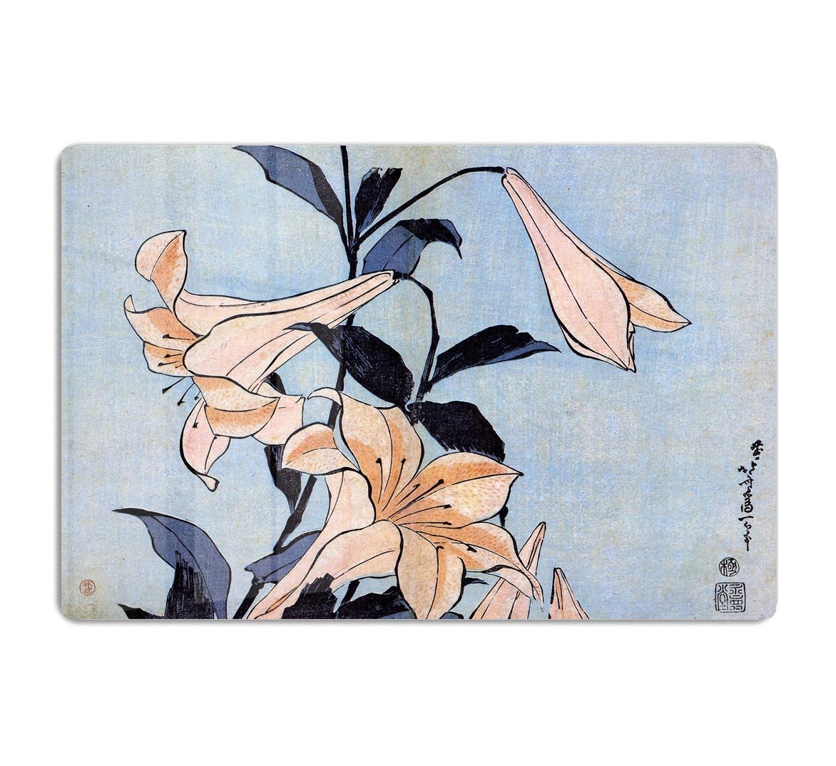 Lilies by Hokusai HD Metal Print