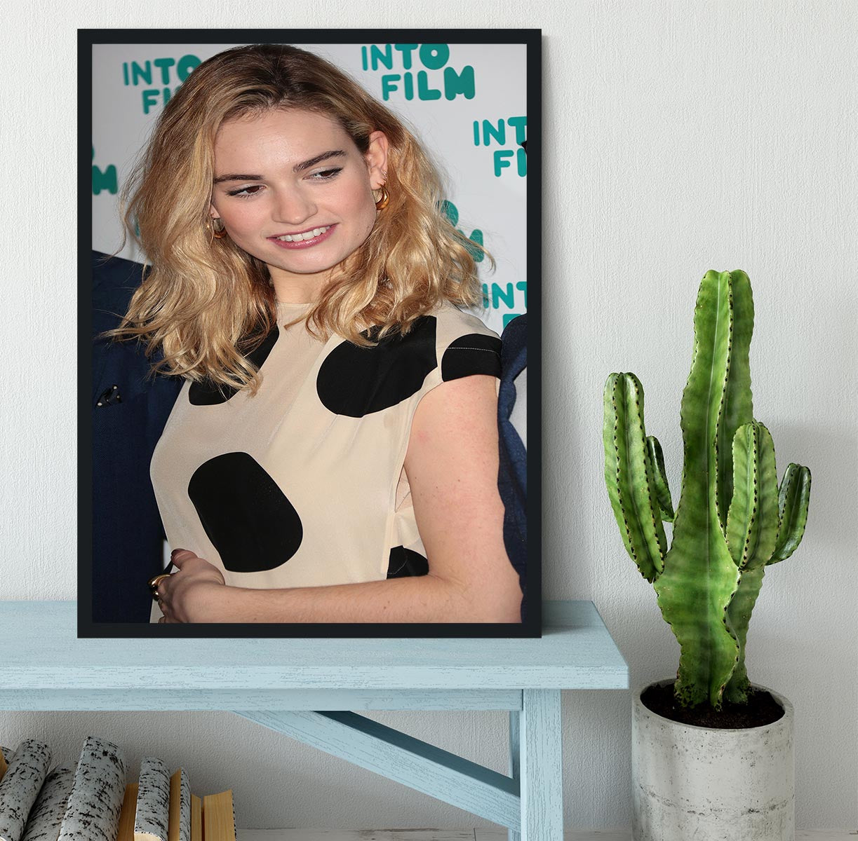 Lily James Framed Print - Canvas Art Rocks - 2