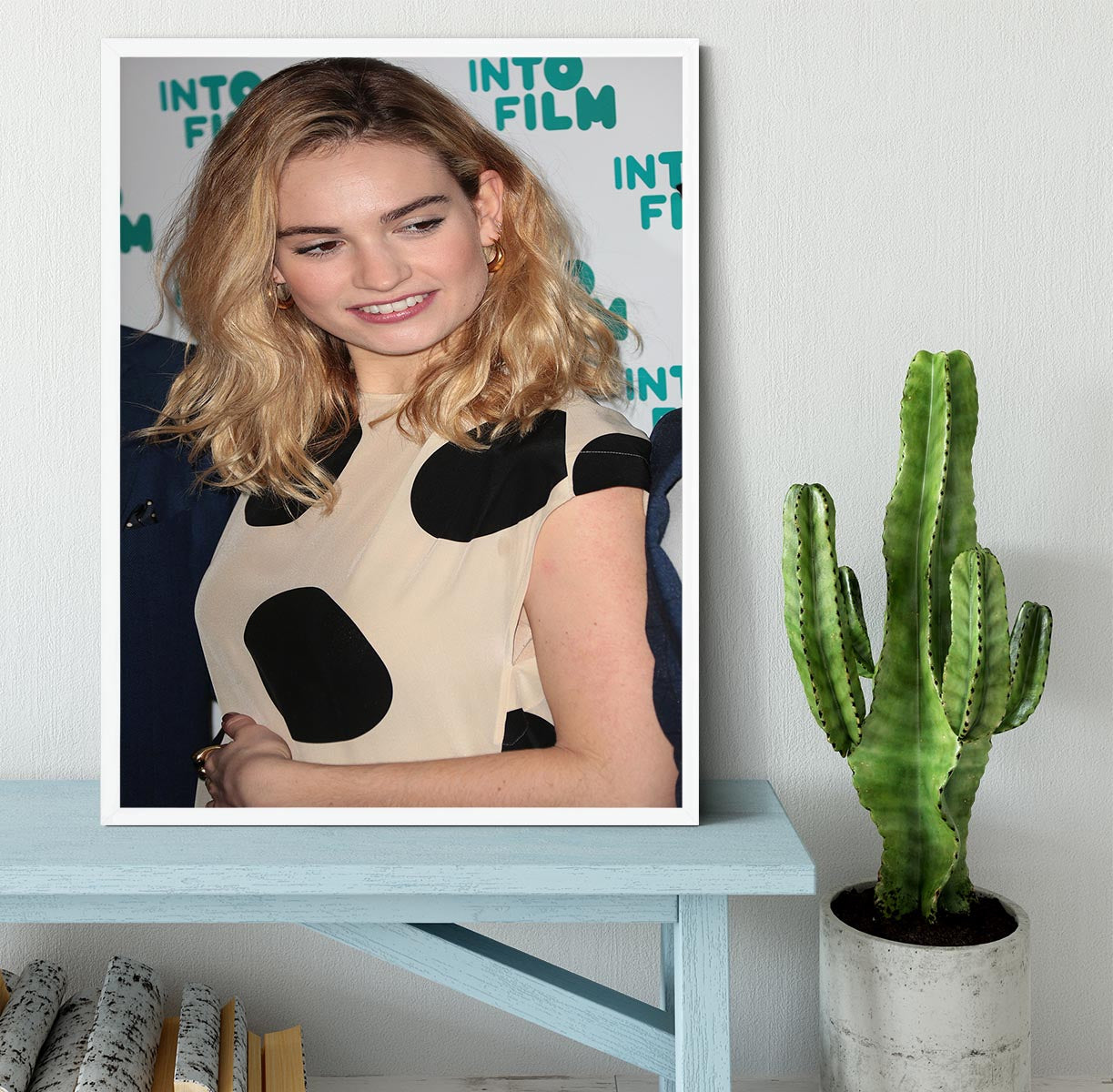 Lily James Framed Print - Canvas Art Rocks -6