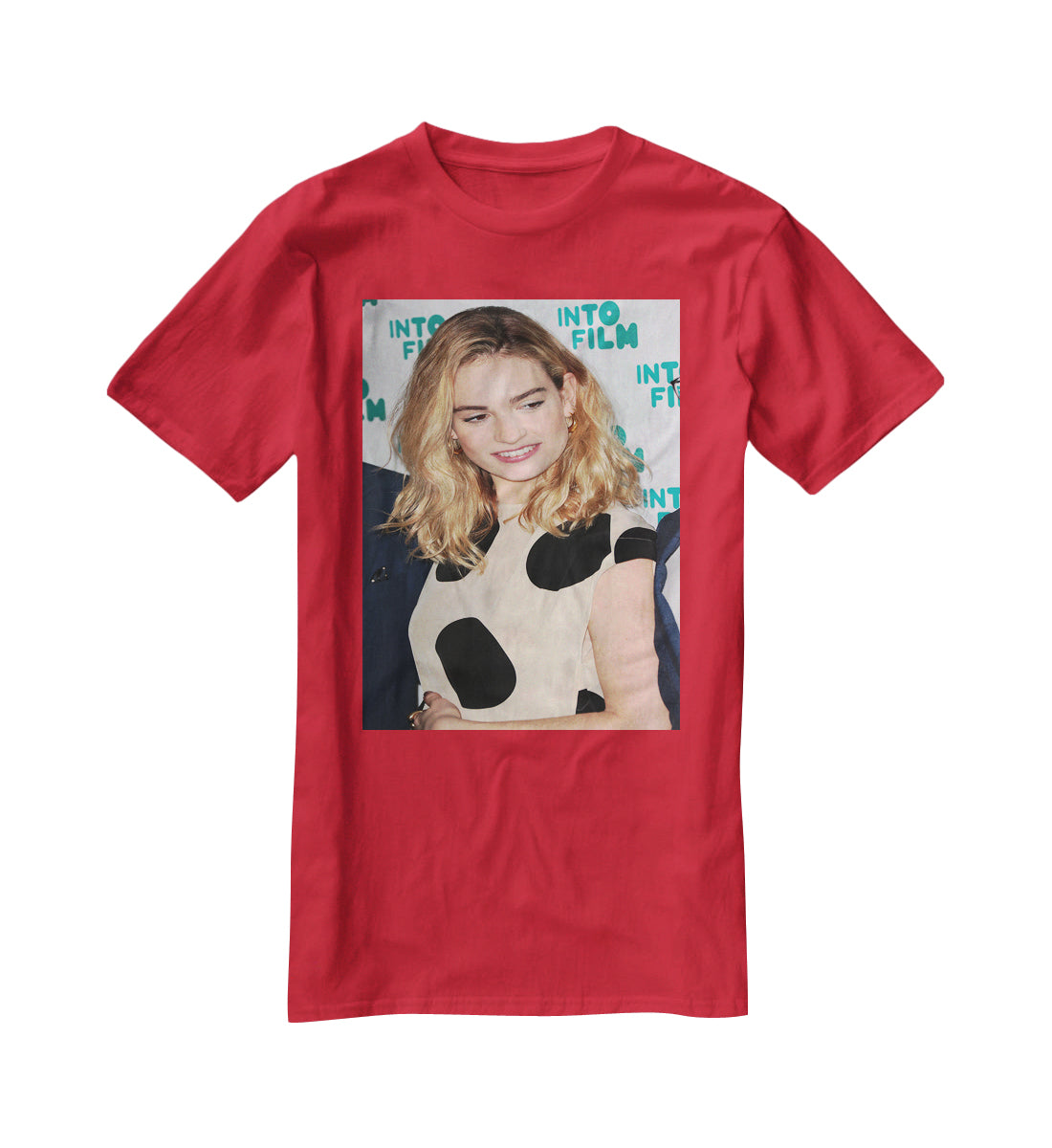 Lily James T-Shirt - Canvas Art Rocks - 4