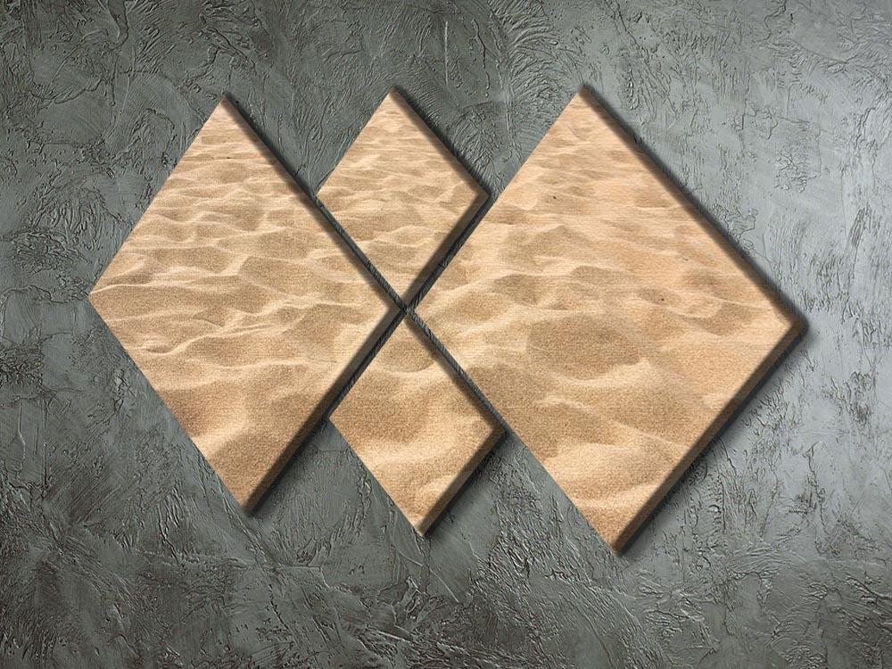 Lines in the sand of a beach 4 Square Multi Panel Canvas  - Canvas Art Rocks - 2