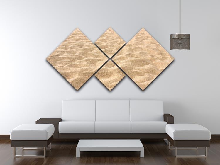 Lines in the sand of a beach 4 Square Multi Panel Canvas  - Canvas Art Rocks - 3