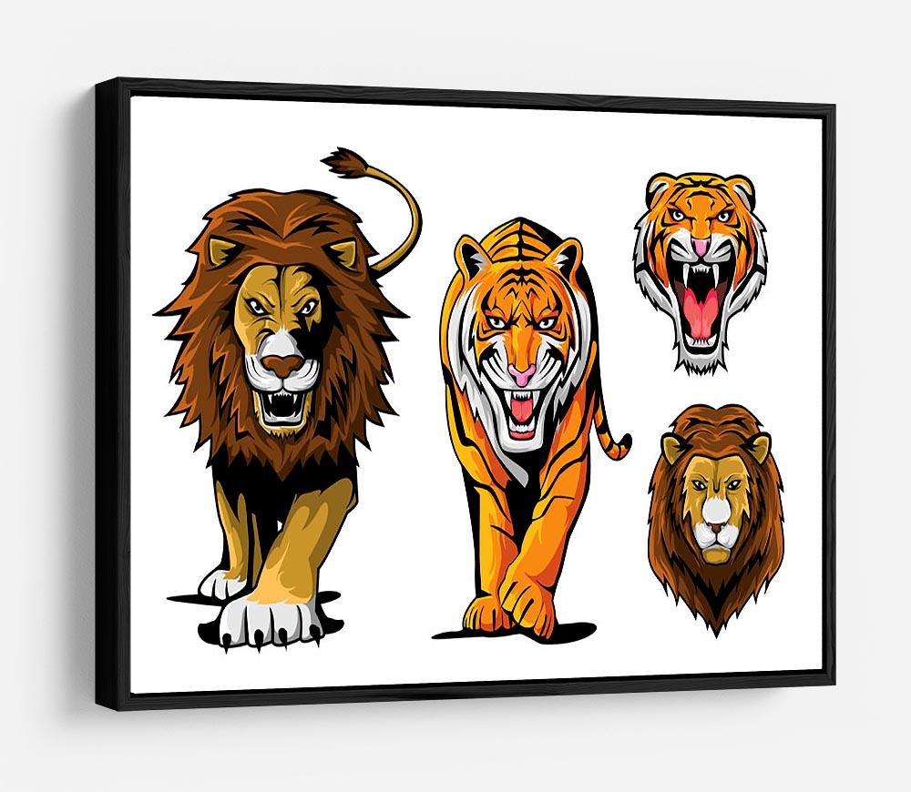Lion And Tiger HD Metal Print - Canvas Art Rocks - 6