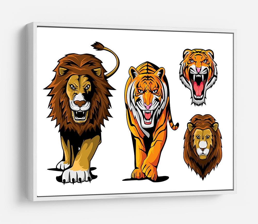 Lion And Tiger HD Metal Print - Canvas Art Rocks - 7
