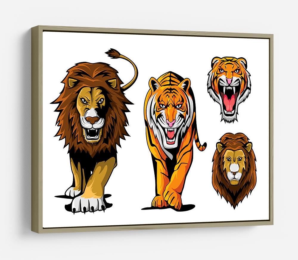 Lion And Tiger HD Metal Print - Canvas Art Rocks - 8