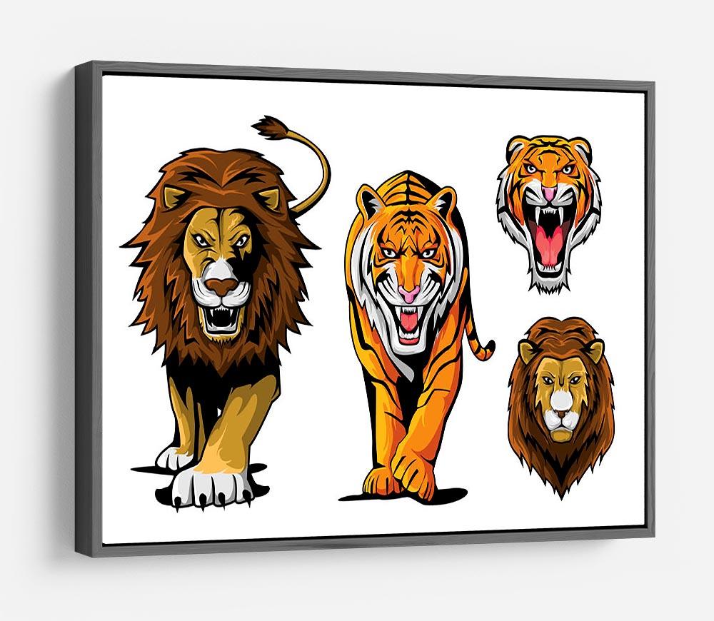 Lion And Tiger HD Metal Print - Canvas Art Rocks - 9