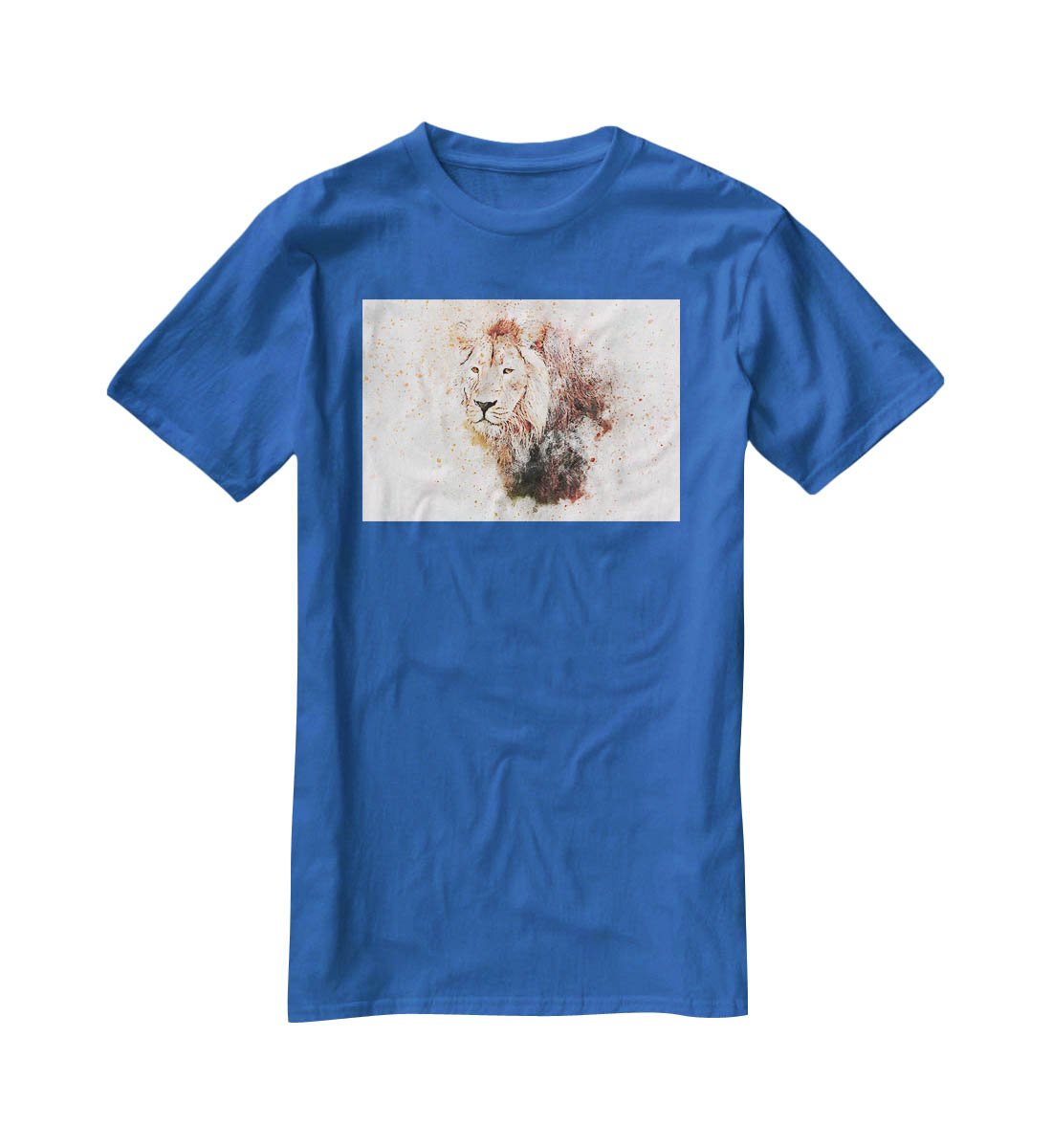 Lion Splatter T-Shirt - Canvas Art Rocks - 2