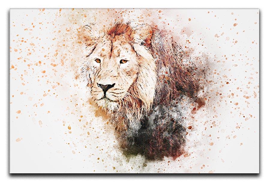 Lion Splatter Canvas Print or Poster  - Canvas Art Rocks - 1