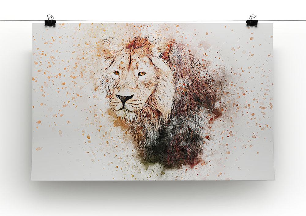 Lion Splatter Canvas Print or Poster - Canvas Art Rocks - 2