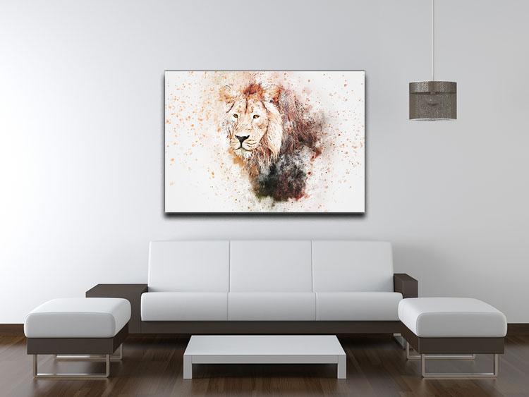Lion Splatter Canvas Print or Poster - Canvas Art Rocks - 4