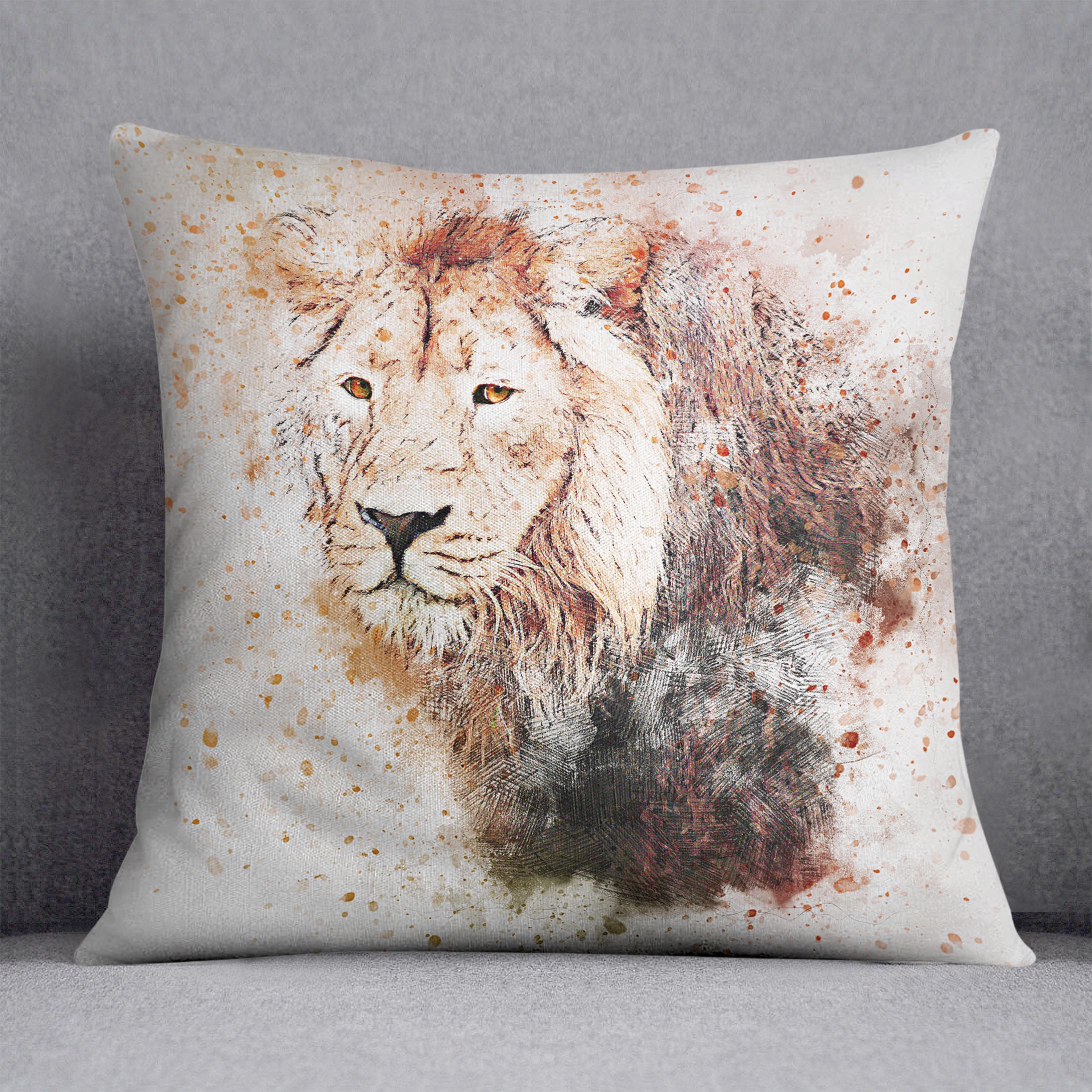 Lion Splatter Cushion