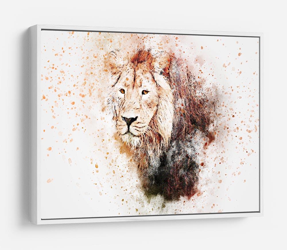 Lion Splatter HD Metal Print