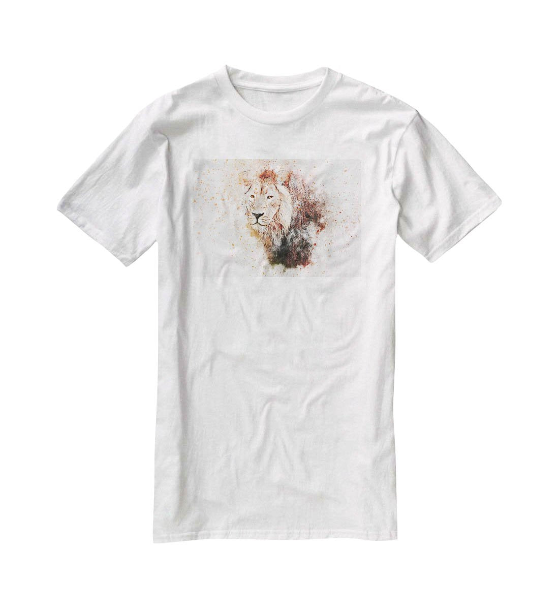 Lion Splatter T-Shirt - Canvas Art Rocks - 5