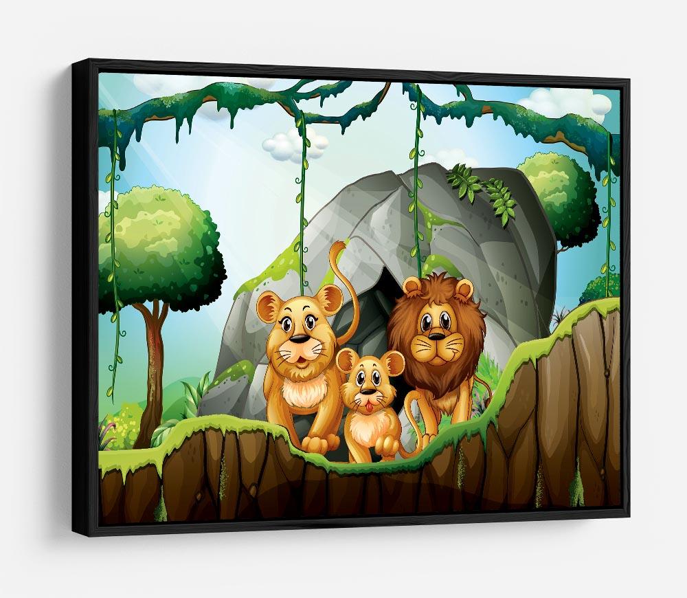 Lion family living in the jungle HD Metal Print - Canvas Art Rocks - 6