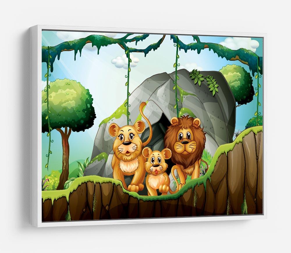 Lion family living in the jungle HD Metal Print - Canvas Art Rocks - 7