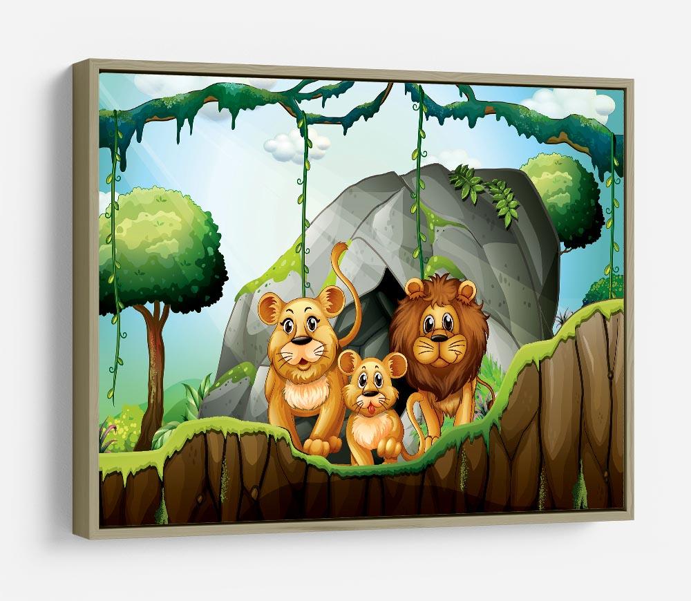 Lion family living in the jungle HD Metal Print - Canvas Art Rocks - 8
