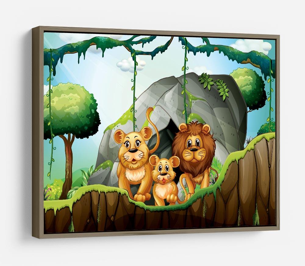 Lion family living in the jungle HD Metal Print - Canvas Art Rocks - 10