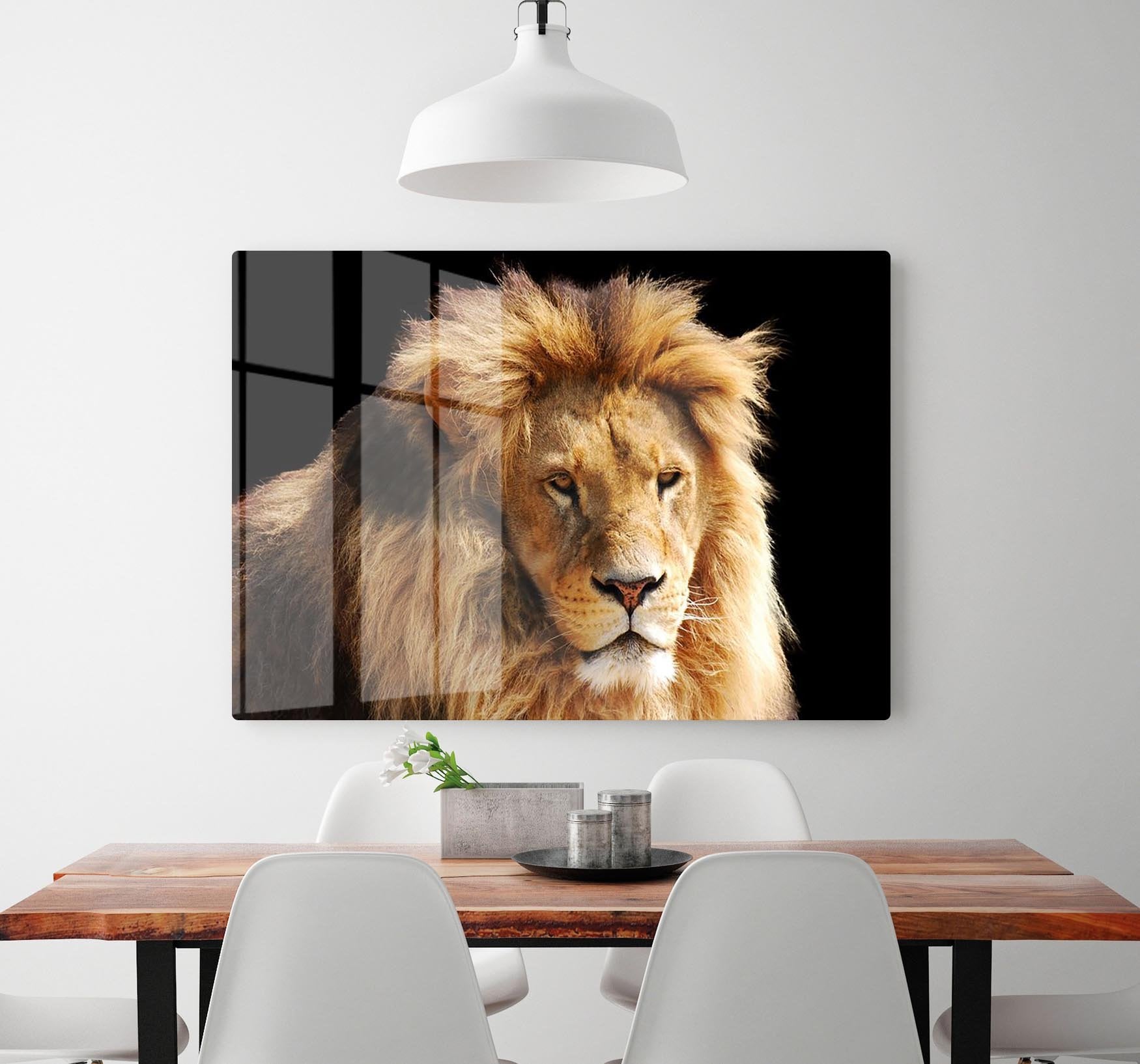 Lion head HD Metal Print - Canvas Art Rocks - 2